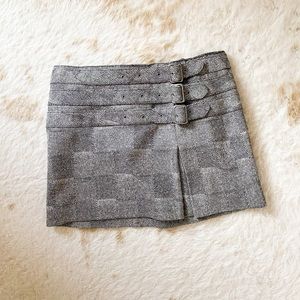 Express Y2K Triple Buckle Mini Skirt